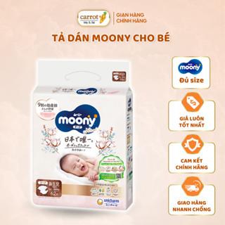  Tã  Bỉm Dán MOONY NATURAL Nội Địa Nhật - Đủ Size 