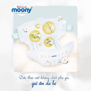 Tã/ Bỉm Dán Moony Natural Nội Địa Nhật Mềm Mại Khô Thoáng Đủ Size Cho Bé
