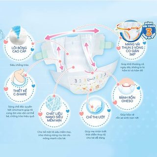 Tã/ Bỉm Dán Moony Natural Nội Địa Nhật Mềm Mại Khô Thoáng Đủ Size Cho Bé