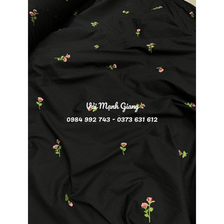 thô hoa 2 màu kem - đen mới về