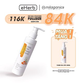 Sữa rửa mặt giảm mụn nano nghệ & tràm trà trắng da, làm sạch dịu nhẹ cho da dầu mụn MILAGANICS 135ml (chai)