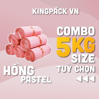 Túi niêm phong hồng pastel kingpack dày đẹp, keo chắc