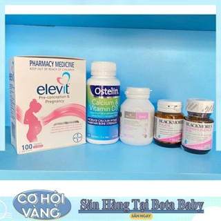  COMBO BẦU - ELEVIT bầu CANXI bầu Ostelin DHA bầu Bioisland SẮT bầu chăm sóc sức khoẻ mẹ bầu 