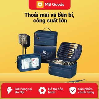 Túi đựng mỹ phẩm và túi đựng đồ vệ sinh cá nhân Amortals xách tay dung tích lớn chống thấm nước chất liệu PVC đơn giản
