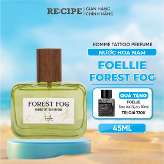 Nước hoa nam chính hãng Foellie HOMME TATTOO PERFUME FOREST FOG Hàn Quốc, hương thiên nhiên 45ml