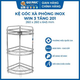  Kệ góc tường nhà tắm inox 201 WIN 3 tầng