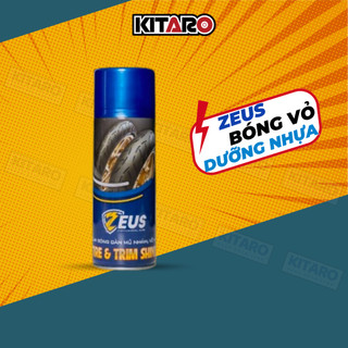 Chai xịt làm bóng vỏ, phục hồi nhựa đen ZEUS dưỡng nhám chính hãng 400ml