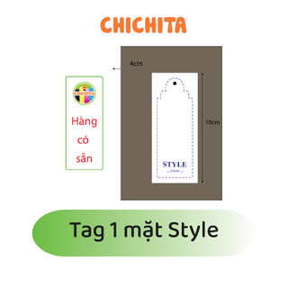 Set 100 tag quần áo  CHICHITA 1 mặt style 10x4cm Có sẵn
