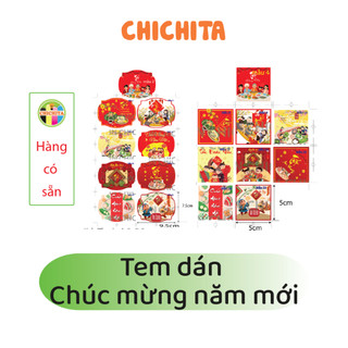 Tem Dán Tết,Chúc Mừng Năm Mới  giá rẻ  CHICHITAP2. Có sẵn