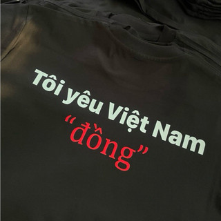 Áo thun tôi yêu việt nam đồng cotton 100% co giãn 2 chiều 260gsm