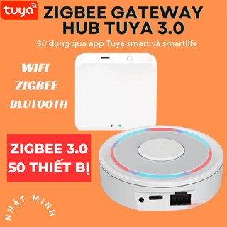 [Hub Zigbee 3.0]Bộ Điều Khiển Trung Tâm Zigbee Tuya 3.0, Hub Zigbee Tuya Kết Nối Wifi Hoặc Cắm Dây Lan Tuya Smart