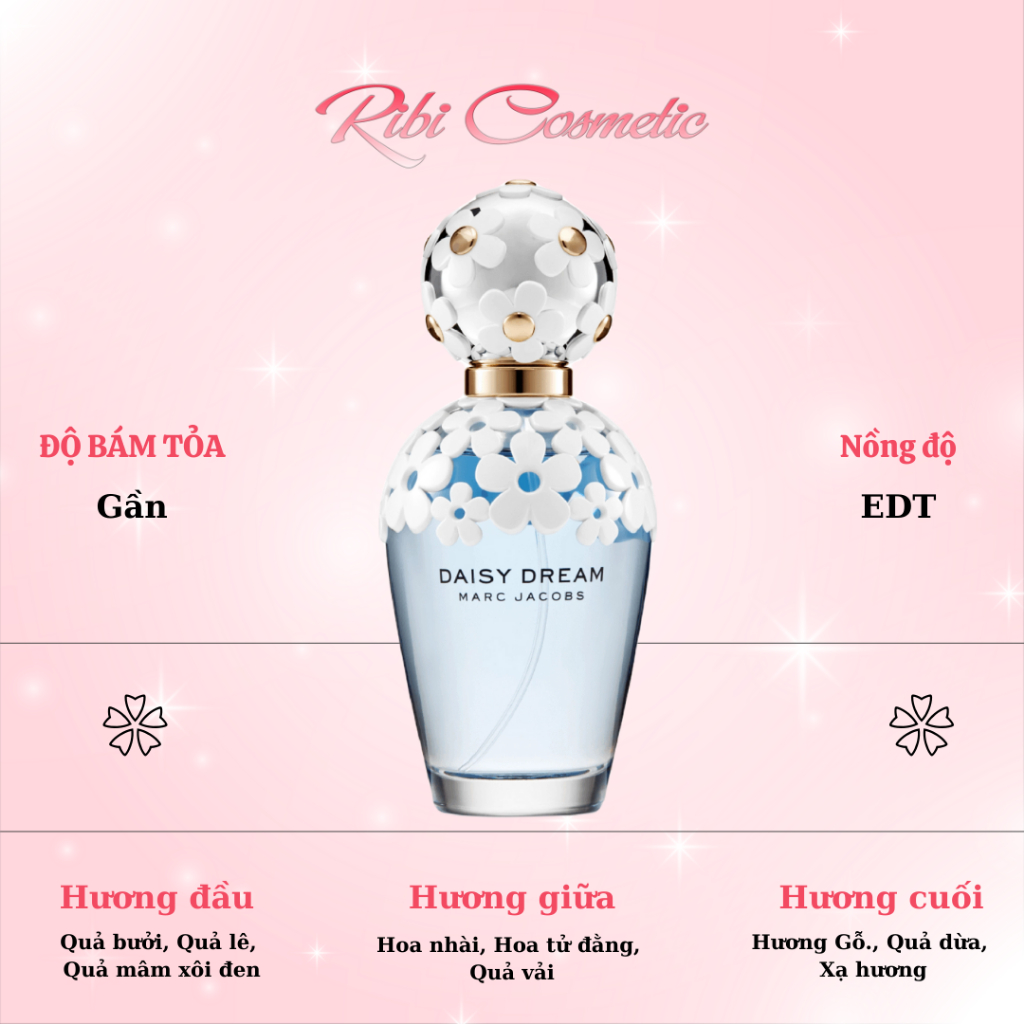 Nước Hoa Nữ Marc Jacobs Daisy Dream Edt - Bồng Bềnh Nhẹ Nhàng Mỏng Manh Như Cơn Mơ Ribicosmetics