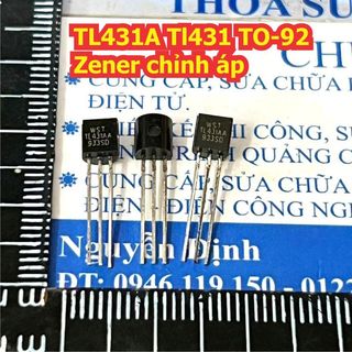 20 con TL431A TL431 TO-92 zener chỉnh áp tương tự diode ZENER nhưng áp ra có thể điều chỉnh được kde0187