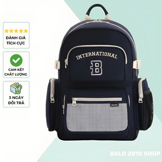 Balo BAMA BORDER Backpack 2810 Shop Chất Liệu Vải Canvas Cao Cấp Trượt Nước Cặp B Đi Học Đi Chơi Ulzzang Unisex