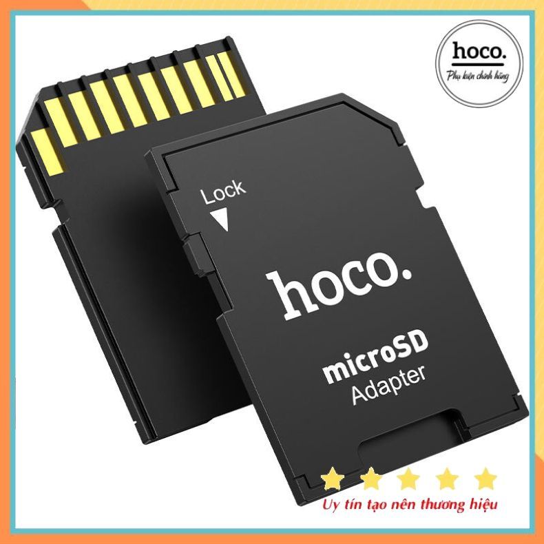 Áo đọc thẻ SD(TF) sang SD chính hãng Hoco HB22 Adapter - Dùng cho máy ảnh Laptop,camera