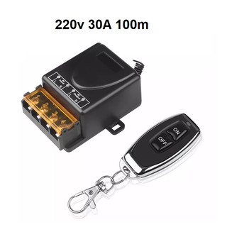 Bộ công tắc điều khiển từ xa RF 100m/ 220v/3000W đen - Dùng điều khiển bóng đèn và máy móc từ xa, sóng RF xuyên tường