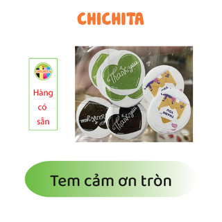 Set 10 tem dán sticker nhãn dán cảm ơn đẹp Chichita.Có sẵn