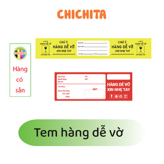 Hàng dễ vỡ chichita phiếu gửi hàng cho shop. có sẵn