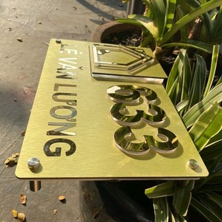 BẢNG SỐ NHÀ Gold, aLu vàng Sước