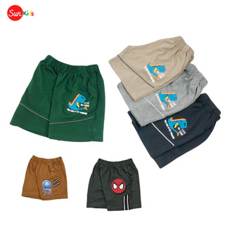 Quần đùi bé trai SUNKIDS, quần đùi cho bé chất cotton mềm mát, size 2-12 tuổi