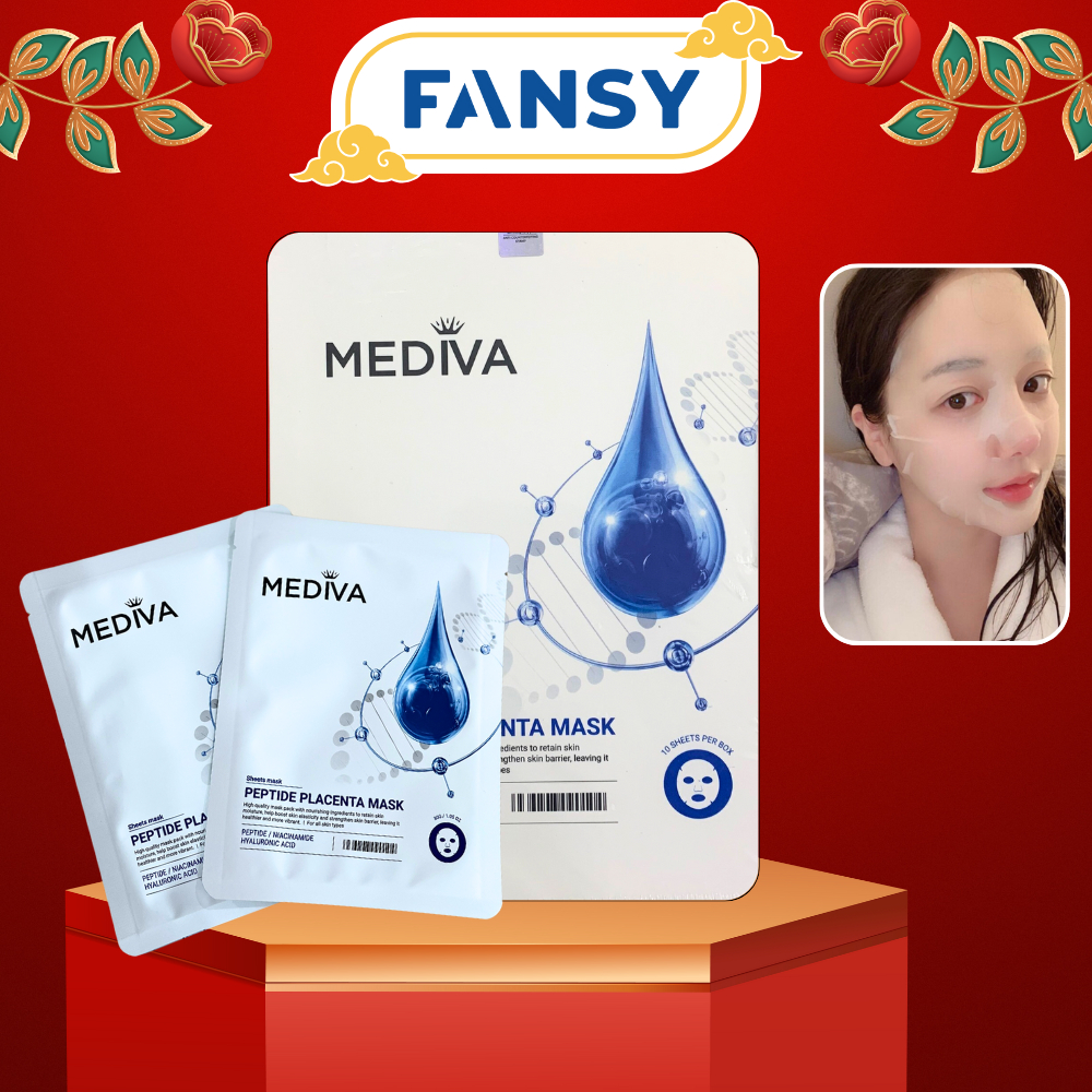 Mặt Nạ Tế Bào Gốc Colagen Mediva. Mặt Nạ Cao Cấp Dưỡng Trắng Da Siêu Cấp Ẩm. Trắng Sáng Căng Mịn Tự Nhiên