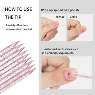 10 que gỗ, que tháo móng - que gỗ nail - que cạy móng