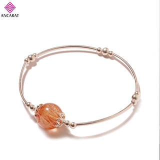 Vòng tay Ancarat bạc 1 hạt đá thạch anh