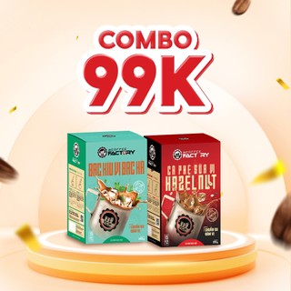 Combo 2 hộp cà phê Factory: Cà phê sữa Hazelnut+ Bạc xỉu vị bạc hà