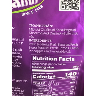 Trái Cây Sấy Vinamit Mix Fruit Chips (Gói 250g)