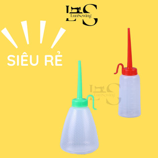 Lọ đựng dầu máy may, đựng chất lỏng đa năng nhỏ 60ml, to 150ml, nắp đỏ 160ml