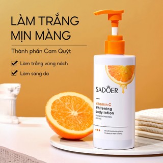 Sữa dưỡng thể toàn thân chứa vitamin C trắng sáng mịn màng dưỡng ẩm toàn thân tự nhiên SADOER