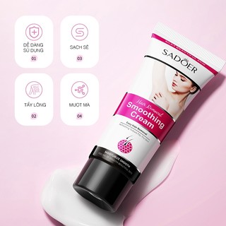 Kem tẩy lông không gây kích ứng cho da SADOER an toàn không đau rát giảm viêm nang lông