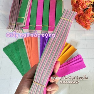 Giấy ngũ sắc cắt sẵn cúng Thanh minh tảo mộ