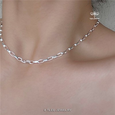 Dây chuyền bạc nữ TLEE, vòng cô sợi xích trơn cá tính TLEE JEWELRY D0368
