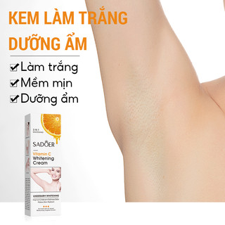 Kem làm trắng da toàn thân Vitamin C làm sáng đều màu da giảm thâm nám giúp căng mướt mịn da Whitening Cream Sadoer 50g