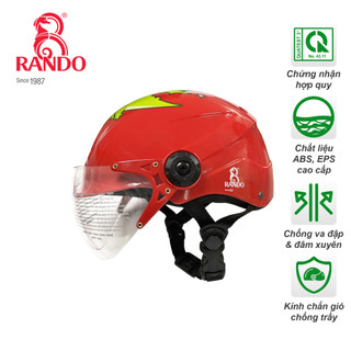Nón Bảo Hiểm Trẻ Em RANDO Màu Đỏ - CHPM-03
