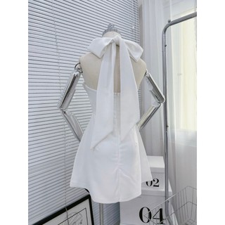 ĐẦM NỮ CỔ YẾM CHÉO LƯNG CỘT ALAN DRESS