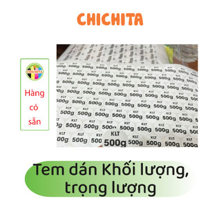 96 Tem dán khối lượng tịnh, trọng lượng  Chichita KT 2.5x1.2cm và tròn 2.5cm Có sẵn