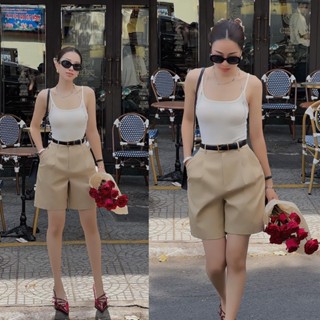 Quần short nữ cạp cao vải gold nhật siêu xinh măc siêu hách dáng quần short nữ xinh quần short nữ M79