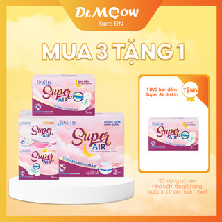[MUA 3 TẶNG 1] COMBO 3 hộp Băng vệ sinh Super Air Jiskin siêu mỏng, siêu thấm, bạc hà the mát và giá siêu tốt