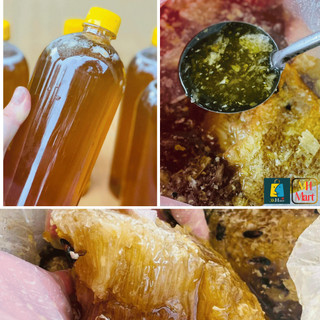 Mật ong rừng nguyên chất 100% chai 1 lít - chỉ bán ong rừng tự nhiên