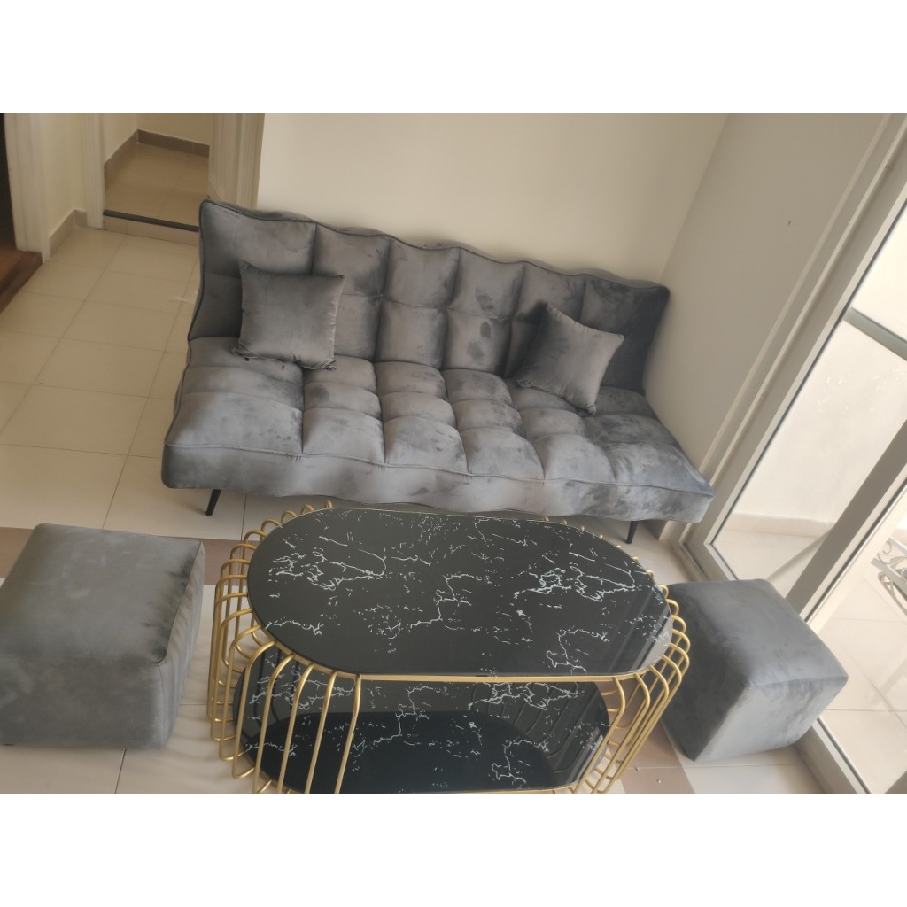 GHẾ SOFA BED GỢN SÓNG - sofa giường 1m80 x 1m20 siêu to tiết kiệm diện tích - sofa múi bh 12 tháng | BigBuy360 - bigbuy360.vn