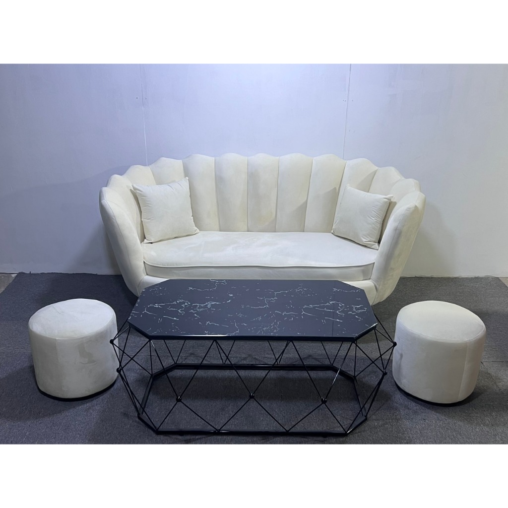 Combo sofa sò nhung 1m7 màu kem cao cấp - bộ sofa phòng khách gồm ( 1 ghế+ 2 đôn + 2 gối ) - Gia công theo yêu cầu màu | BigBuy360 - bigbuy360.vn