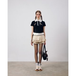 Remmus - Yuri skorts | Chân váy xếp ly tầng cách điệu dây buộc nơ women