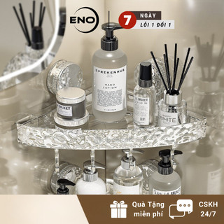 Kệ Góc Tam Giác Hút Chân Không Giá Để Nhà Tắm Đa Năng Kèm Móc Treo Đồ, Kệ Treo Nhà Tắm ENO - KG01