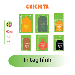 IN THEO YÊU CẦU, Tag trái tim, đám mây, bo góc, vát góc, tròn các kích thước giá chỉ từ 249k/500 cái chichita