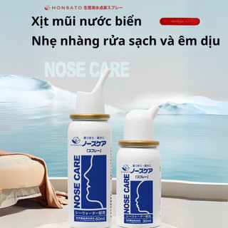 Xịt mũi ngừa sổ mũi, ngạt mũi, viêm xoang Honsato Nhật Bản Xịt mũi nước biển sinh lý 60ml an toàn cho trẻ nhỏ