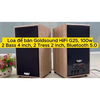 Loa Goldsound G25, công suất 100w, 2 Bass 4 inch, 2 Tress 3 inch, Bluetooth 5.0, cổng rca, khe usb