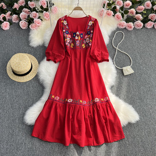 [HÀNG SẴN]ĐẦM THÊU HOA VINTAGE Thời Trang Du Lịch Nữ Mã 1016 By Tiệm Nhà Liin 2024