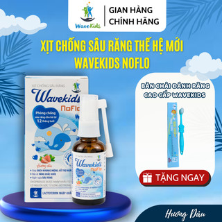 Wavekids Noflo.Xịt chống sâu răng thế hệ mới giúp ngăn ngừa sâu răng bảo vệ răng chắc khỏe.Hương dâu thơm ngọt